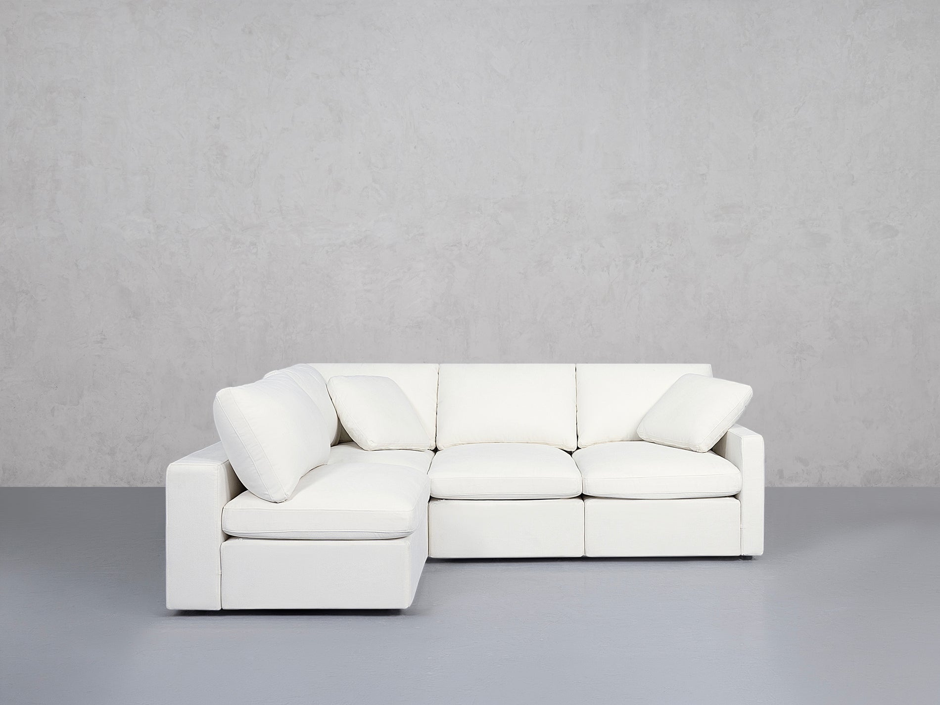 4-Seat Modular Open Corner Sectional (Thin Arm)