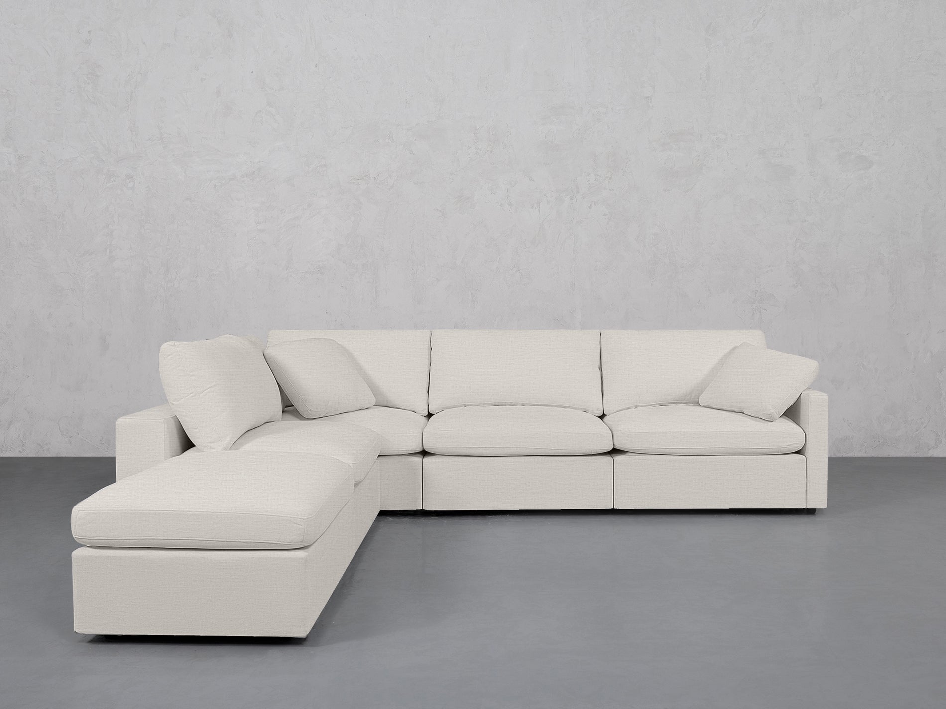5-Seat Modular Corner Lounger Sectional (Thin Arms)