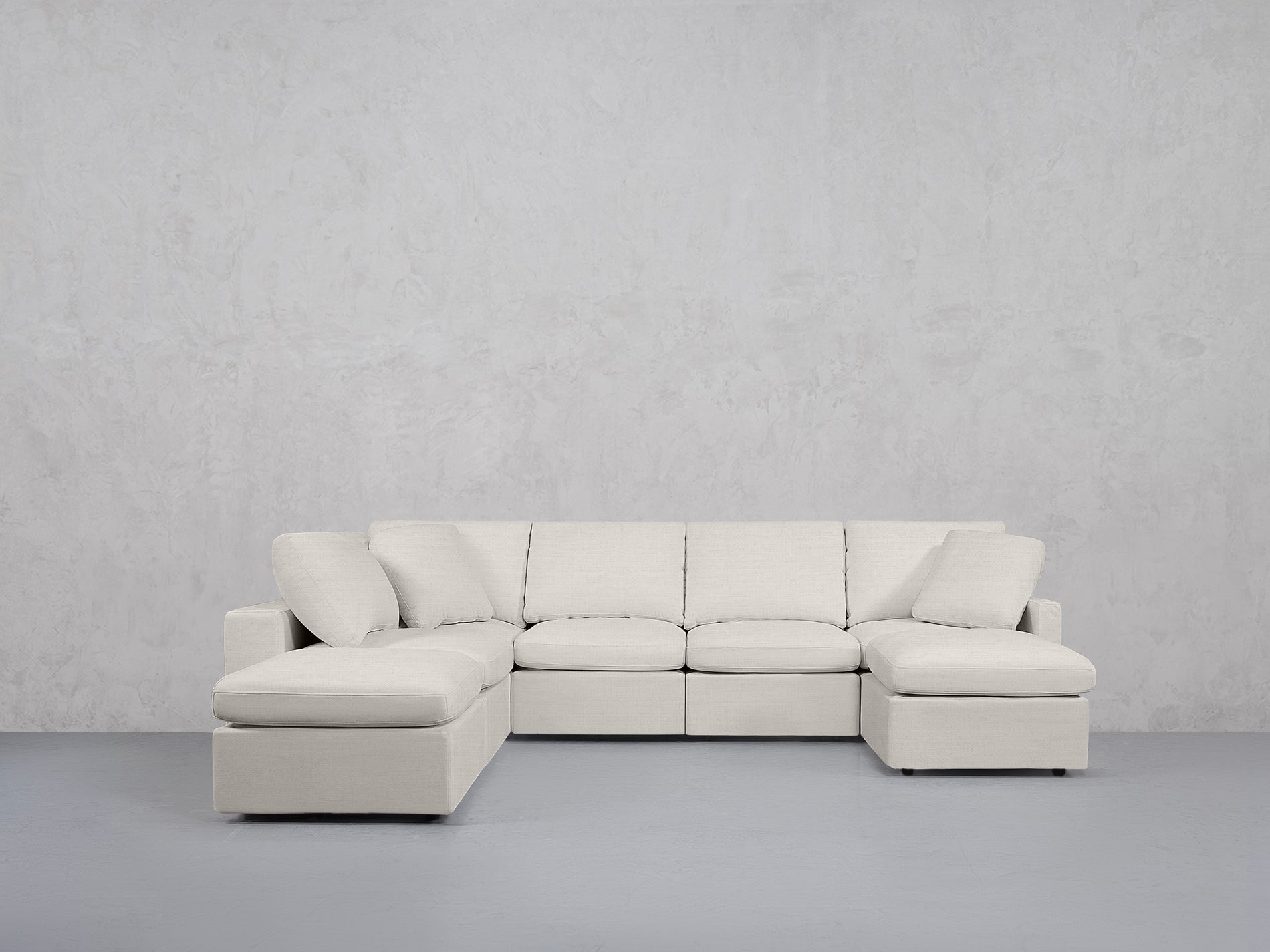 7-Seat Modular Chaise Corner Lounger Sectional (Thin Arms)