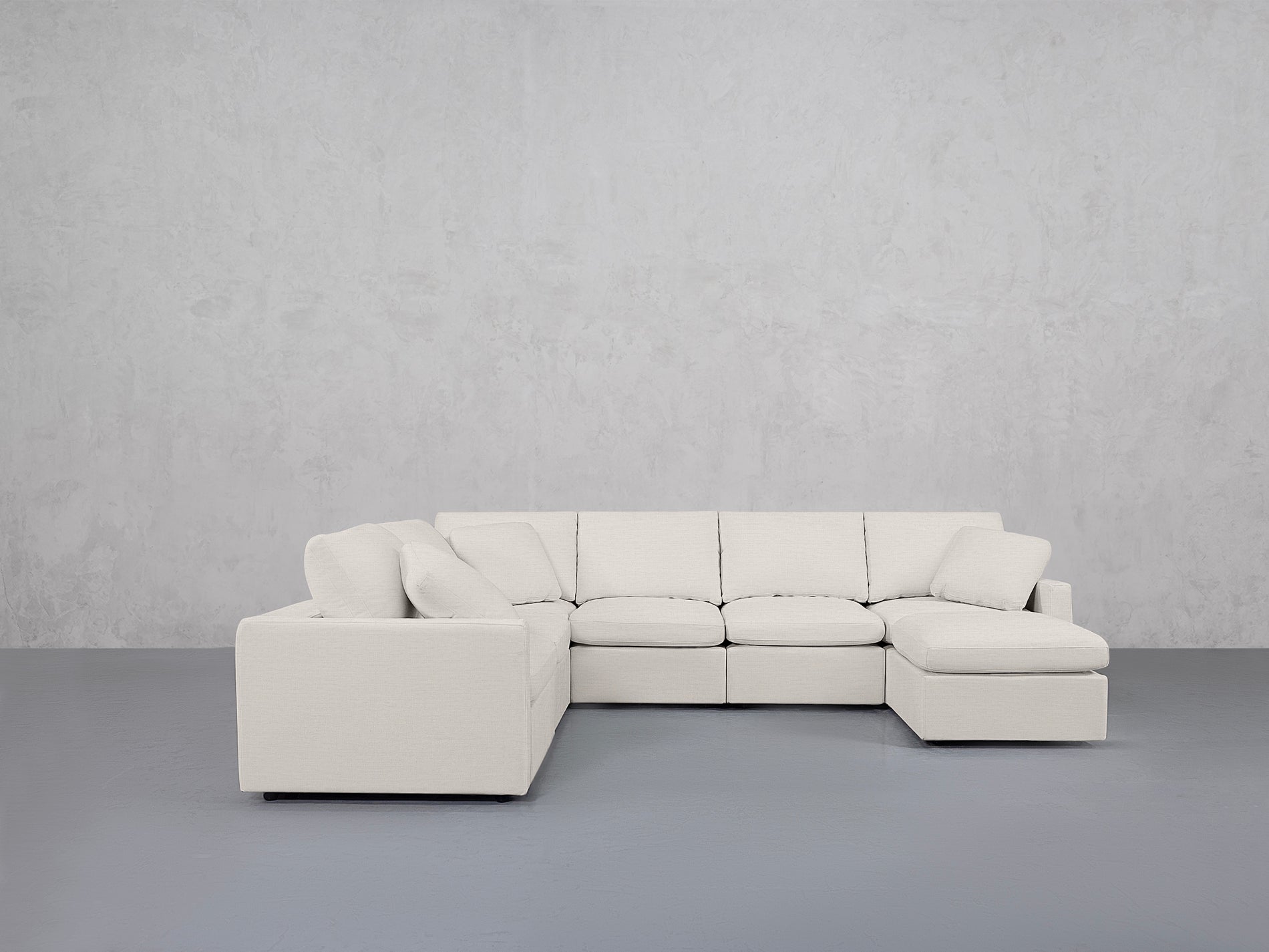 7-Seat Modular Chaise Corner Sectional (Thin Arms)