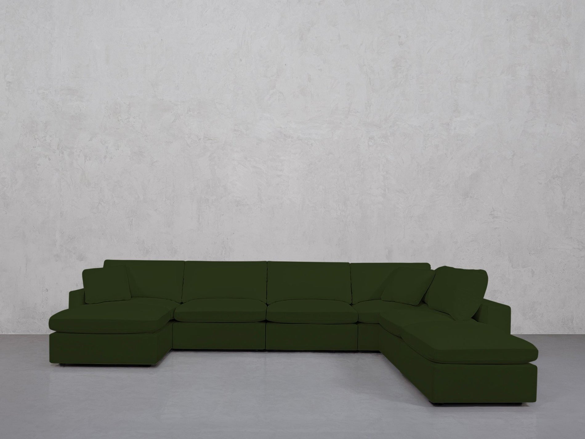 7-Seat Modular Chaise Corner Right Lounger Sectional (Thin Arm)