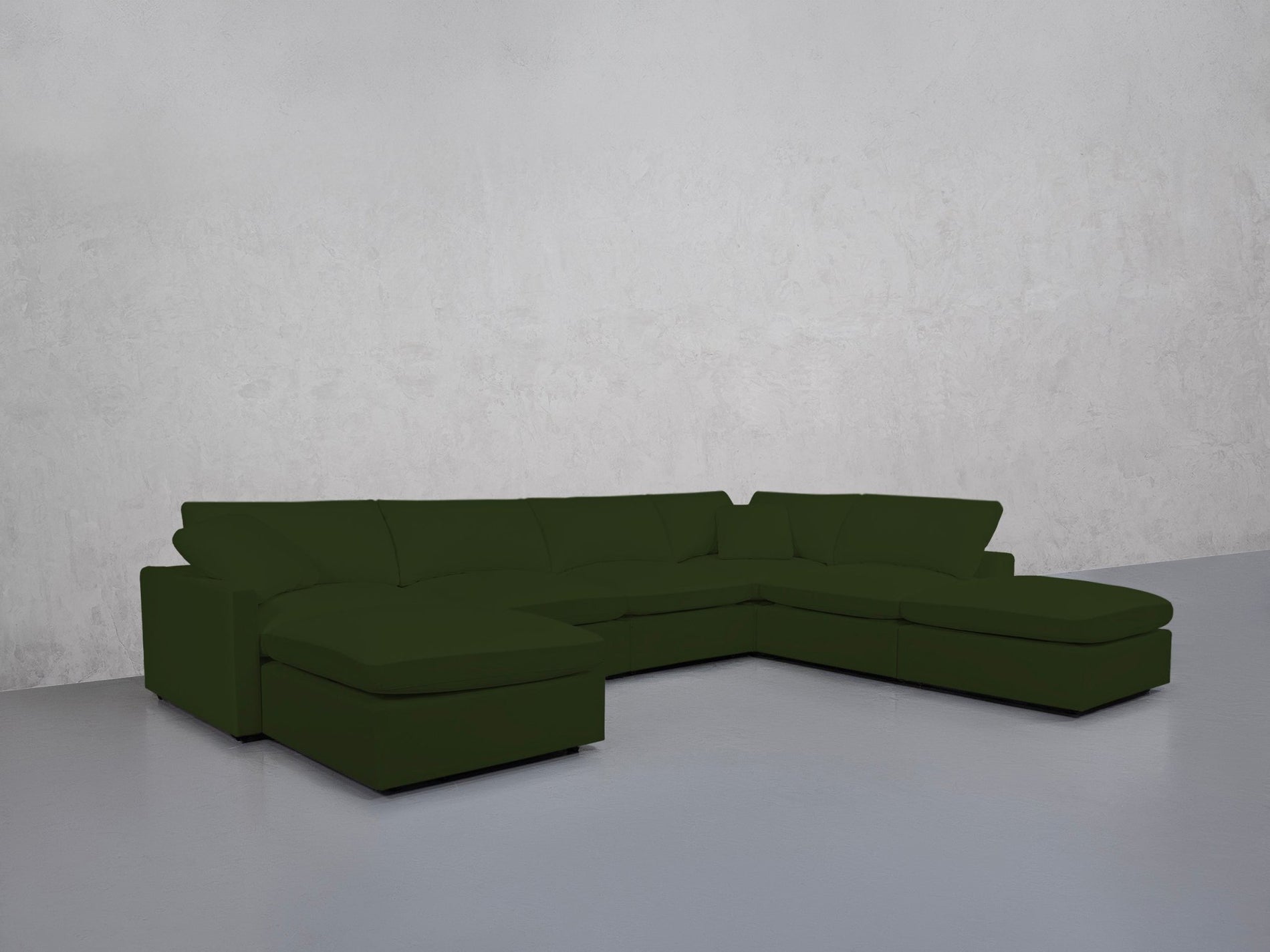 7-Seat Modular Chaise Corner Right Lounger Sectional (Thin Arm)