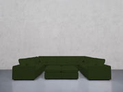 9-Seat Modular U-Sectional with Double Ottoman (Thin Arms)