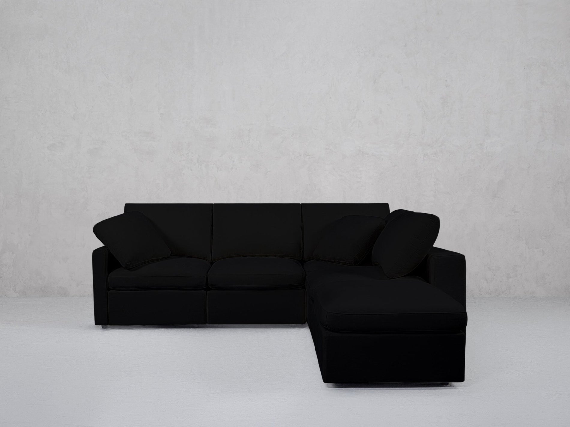 5-Seat Modular Corner Right Lounger Sectional (Thin Arms)