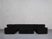 9-Seat Modular U-Sectional with Double Ottoman (Thin Arms)