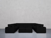 9-Seat Modular U-Sectional with Double Ottoman (Thin Arms)