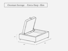 Ottoman Storage Add - On - 7th Avenue