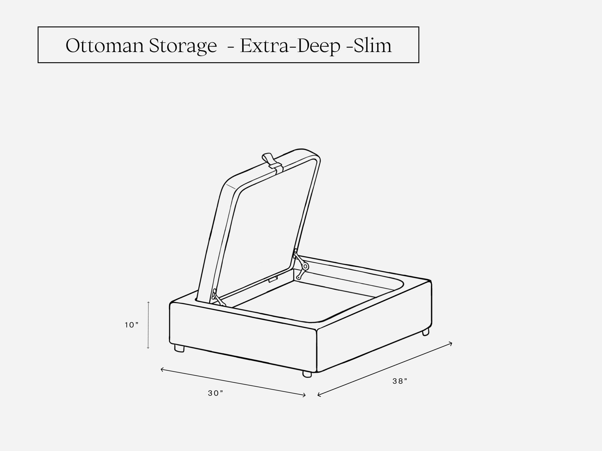 Ottoman Storage Add - On - 7th Avenue