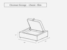 Ottoman Storage Add - On - 7th Avenue