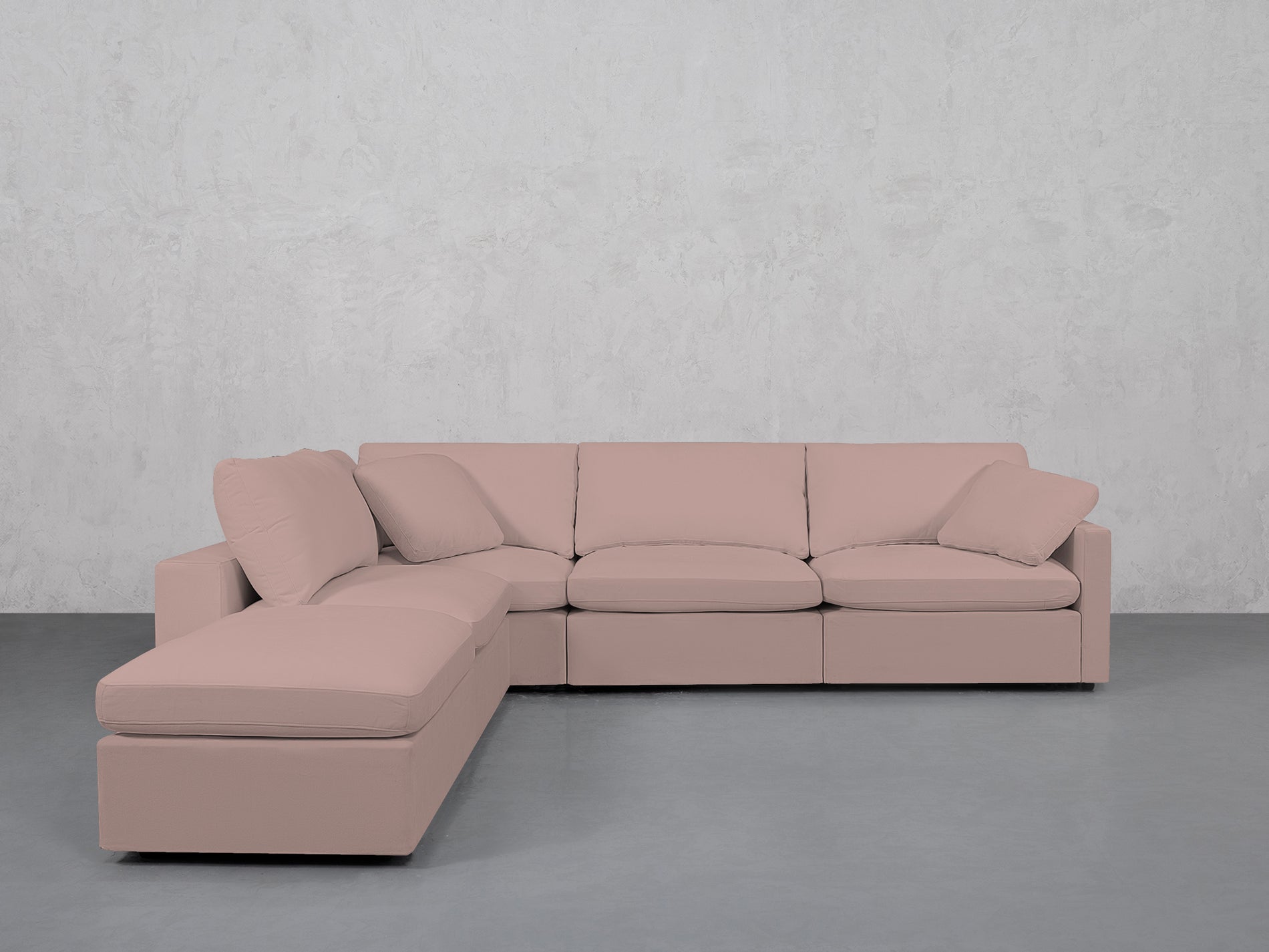 5-Seat Modular Corner Lounger Sectional (Thin Arms)