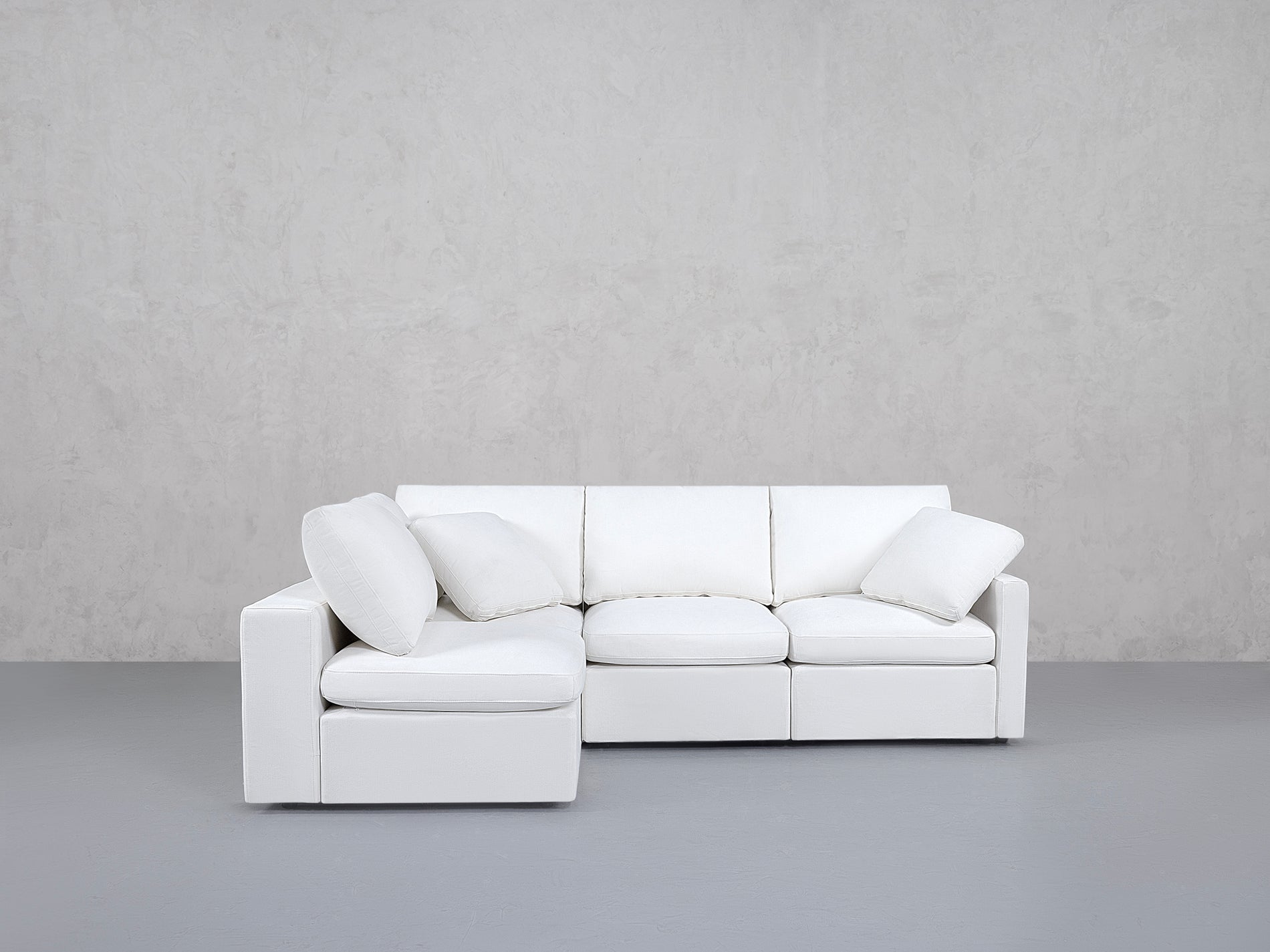 4-Seat Modular Open Corner Sectional (Thin Arm)