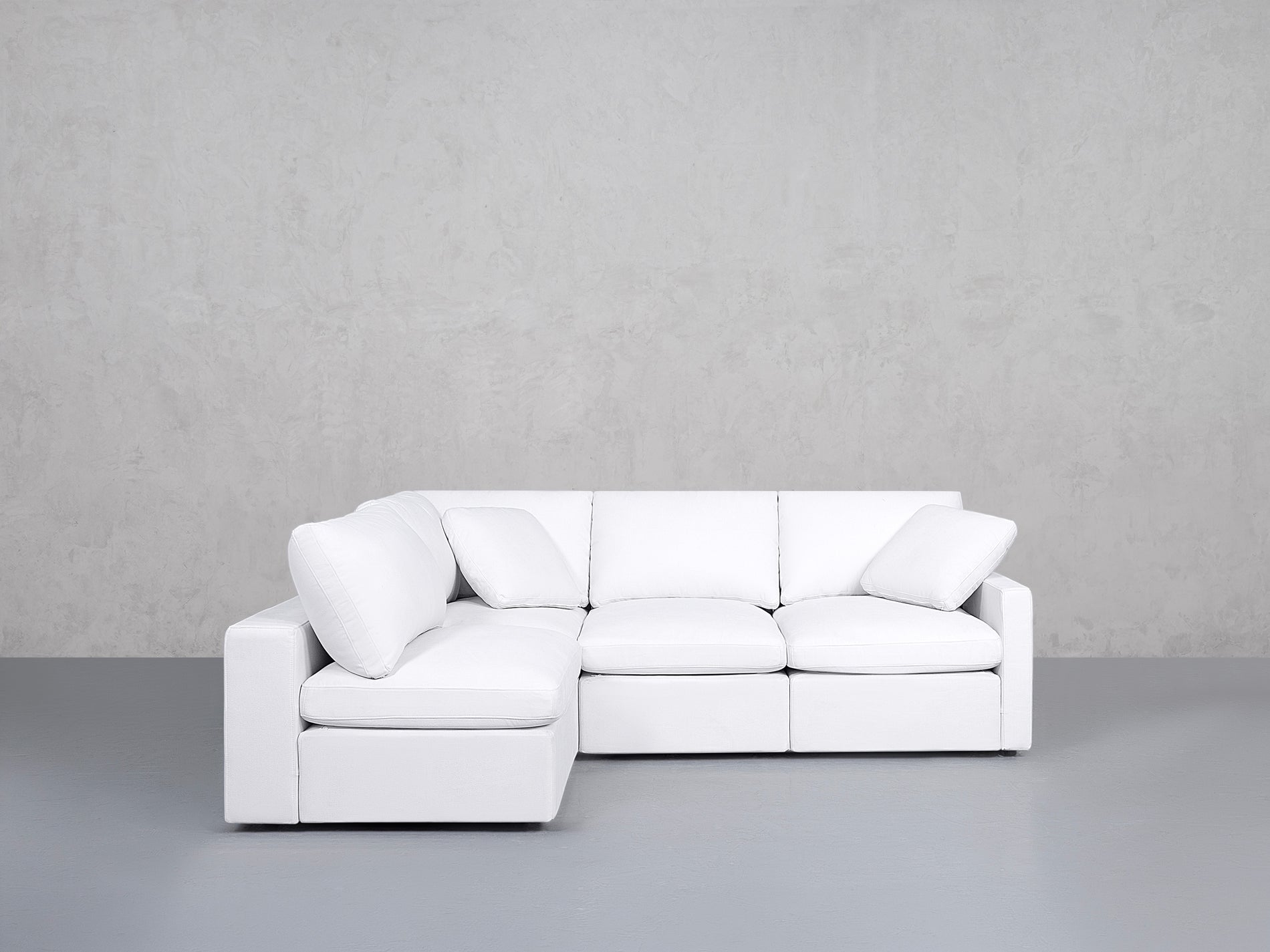 4-Seat Modular Open Corner Sectional (Thin Arm)