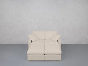 4-Seat Modular Daybed (Thin Arms)