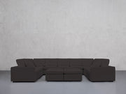 9-Seat Modular U-Sectional with Double Ottoman (Thin Arms)