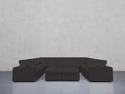 9-Seat Modular U-Sectional with Double Ottoman (Thin Arms)