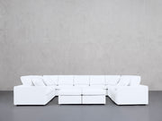 9-Seat Modular U-Sectional with Double Ottoman (Thin Arms)