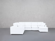7-Seat Modular Chaise Corner Sectional (Thin Arms)