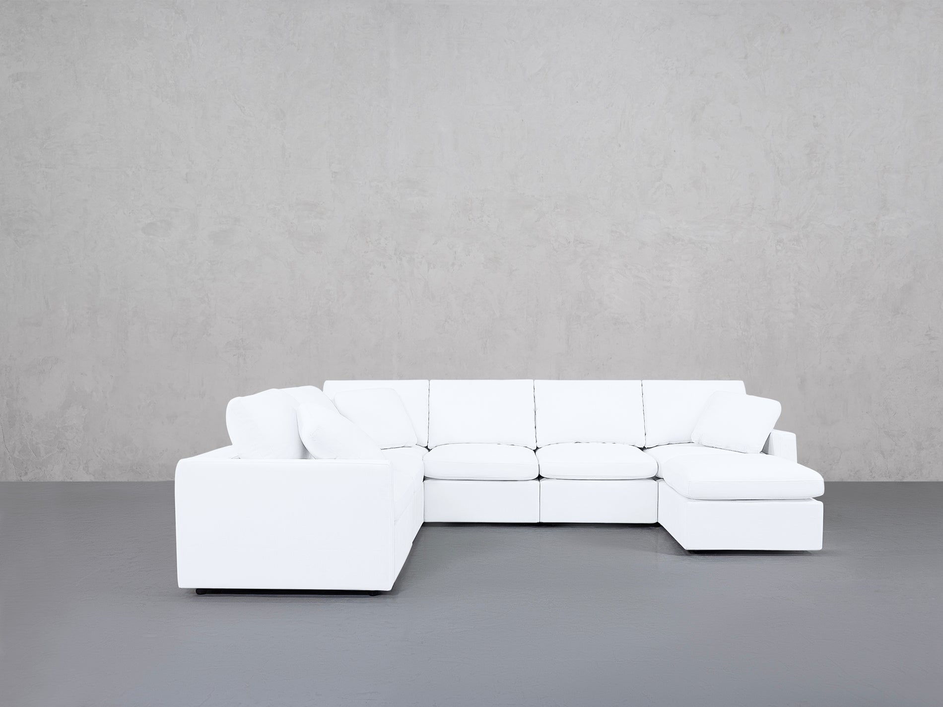 7-Seat Modular Chaise Corner Sectional (Thin Arms)