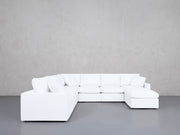 7-Seat Modular Chaise Corner Sectional (Thin Arms)
