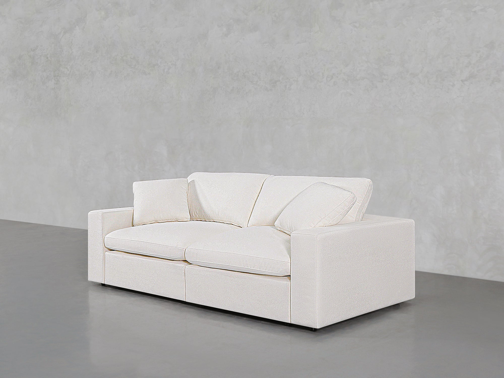 Close-up of sofa side and fabric