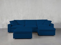 4-Seat Modular Chaise Sectional with Ottoman - 7th Avenue