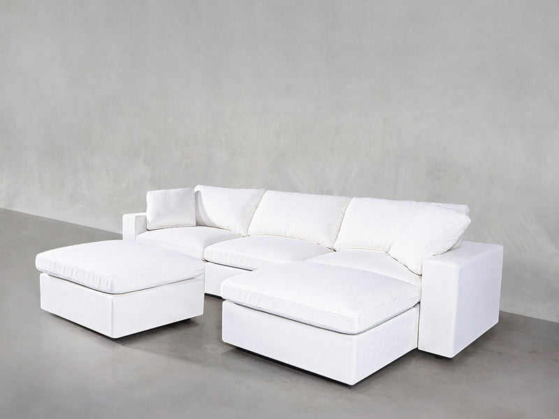 4-Seat Modular Chaise Sectional with Ottoman - 7th Avenue