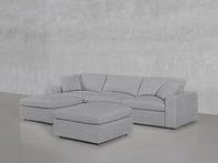 4-Seat Modular Chaise Sectional with Ottoman - 7th Avenue