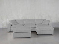 4-Seat Modular Chaise Sectional with Ottoman - 7th Avenue