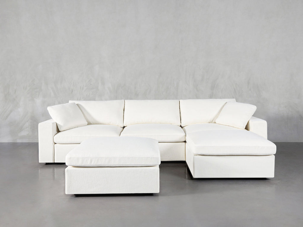 4-Seat Modular Chaise Sectional with Ottoman - 7th Avenue