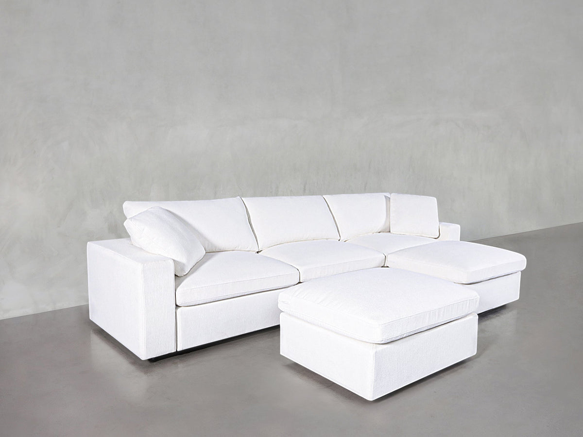4-Seat Modular Chaise Sectional with Ottoman - 7th Avenue