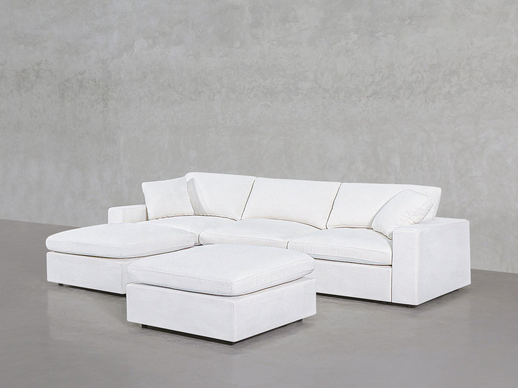 4-Seat Modular Chaise Sectional with Ottoman - 7th Avenue