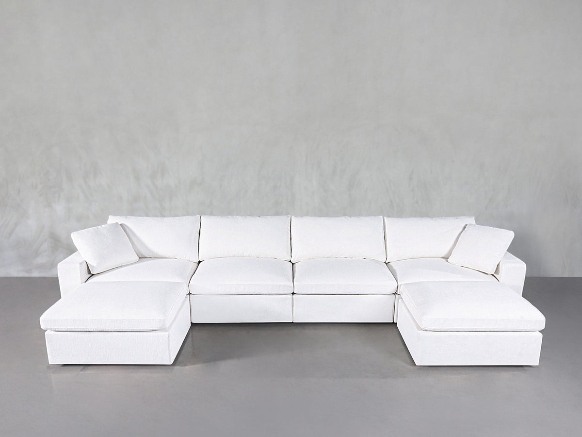 6-Seat Modular Double Chaise Sectional