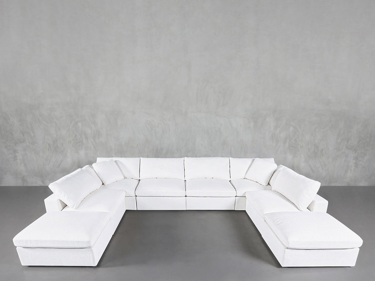 8-Seat Modular Double Lounger U-Sectional