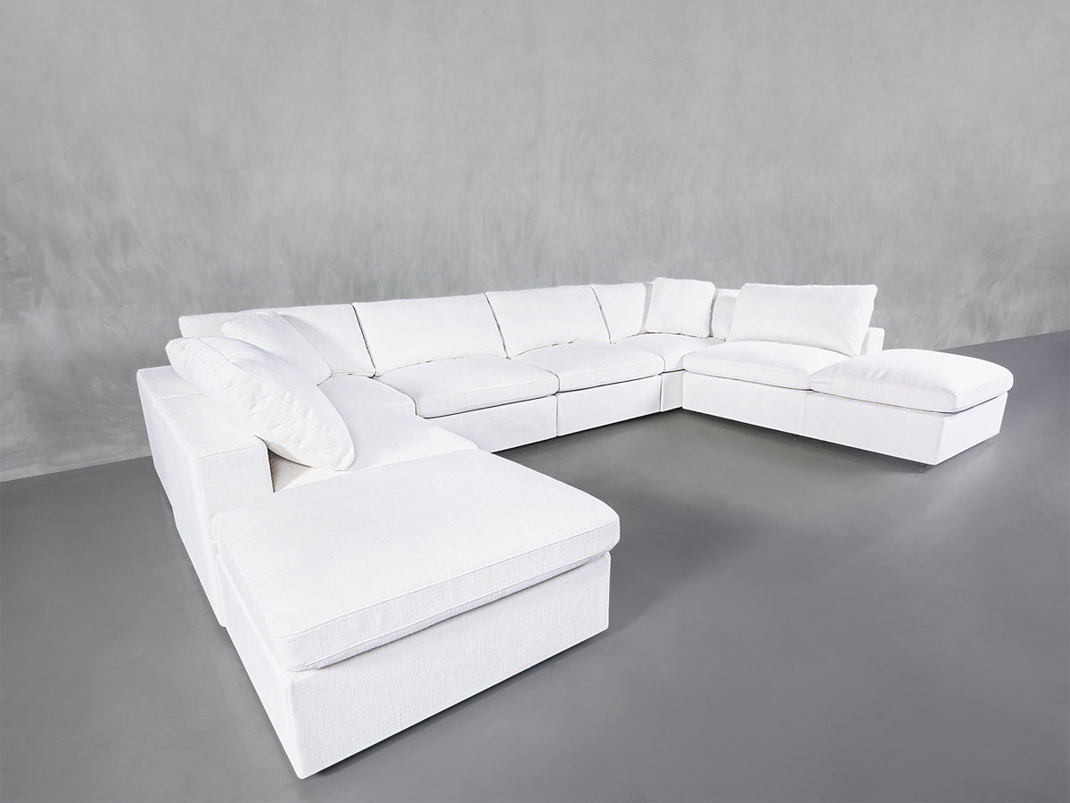 8-Seat Modular Double Lounger U-Sectional