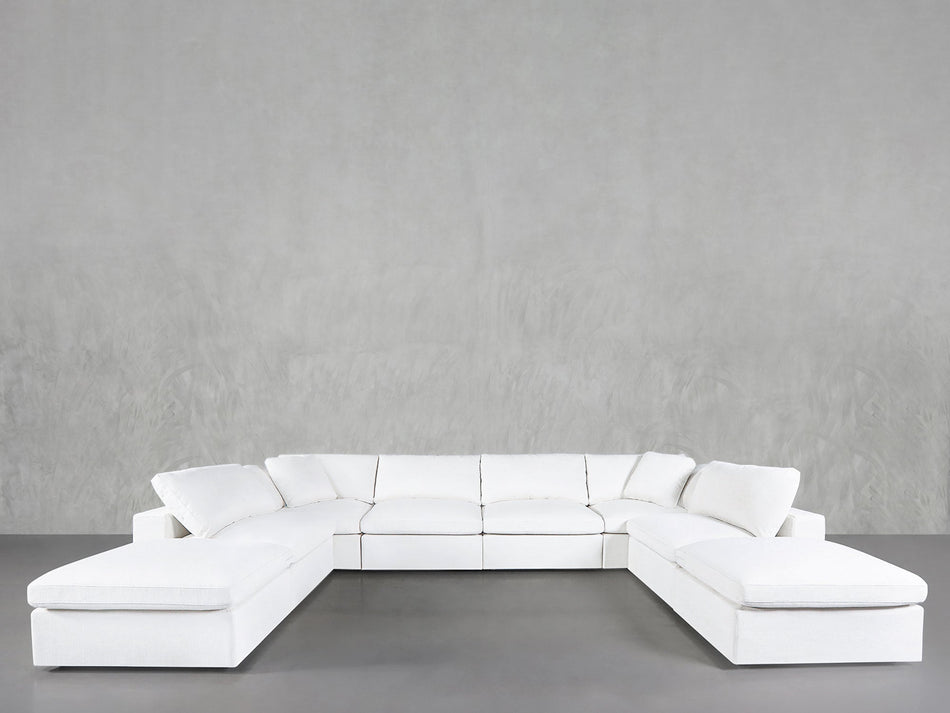 8-Seat Modular Double Lounger U-Sectional