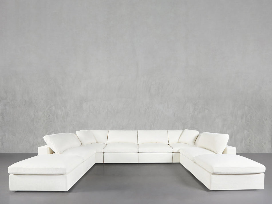 8-Seat Modular Double Lounger U-Sectional