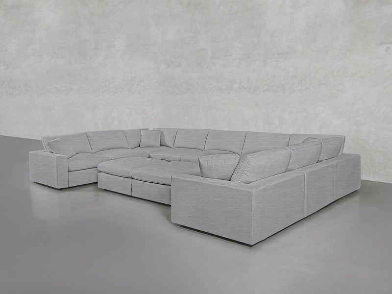 9-Seat Modular U-Sectional with Double Ottoman - 7th Avenue