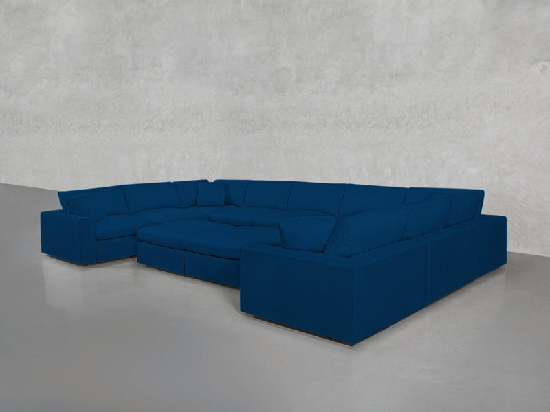 9-Seat Modular U-Sectional with Double Ottoman - 7th Avenue