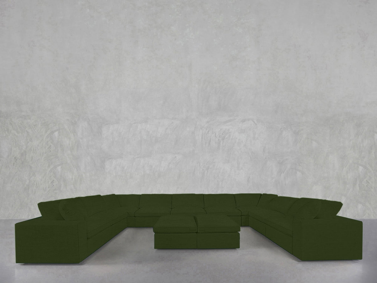 9-Seat Modular U-Sectional with Double Ottoman - 7th Avenue
